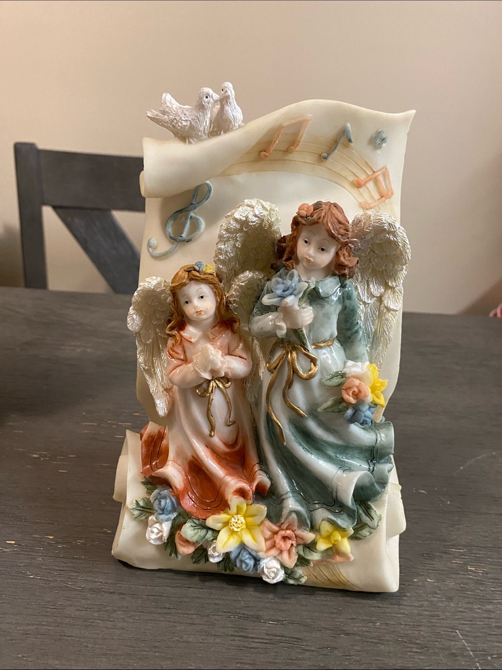 Vintage Resin Angel Music Box